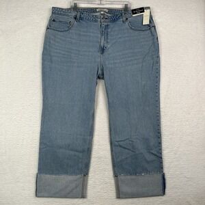 NWT Abercrombie & Fitch Curve Love High Rise 90s Relaxed Jean Ligh 36/22 Short